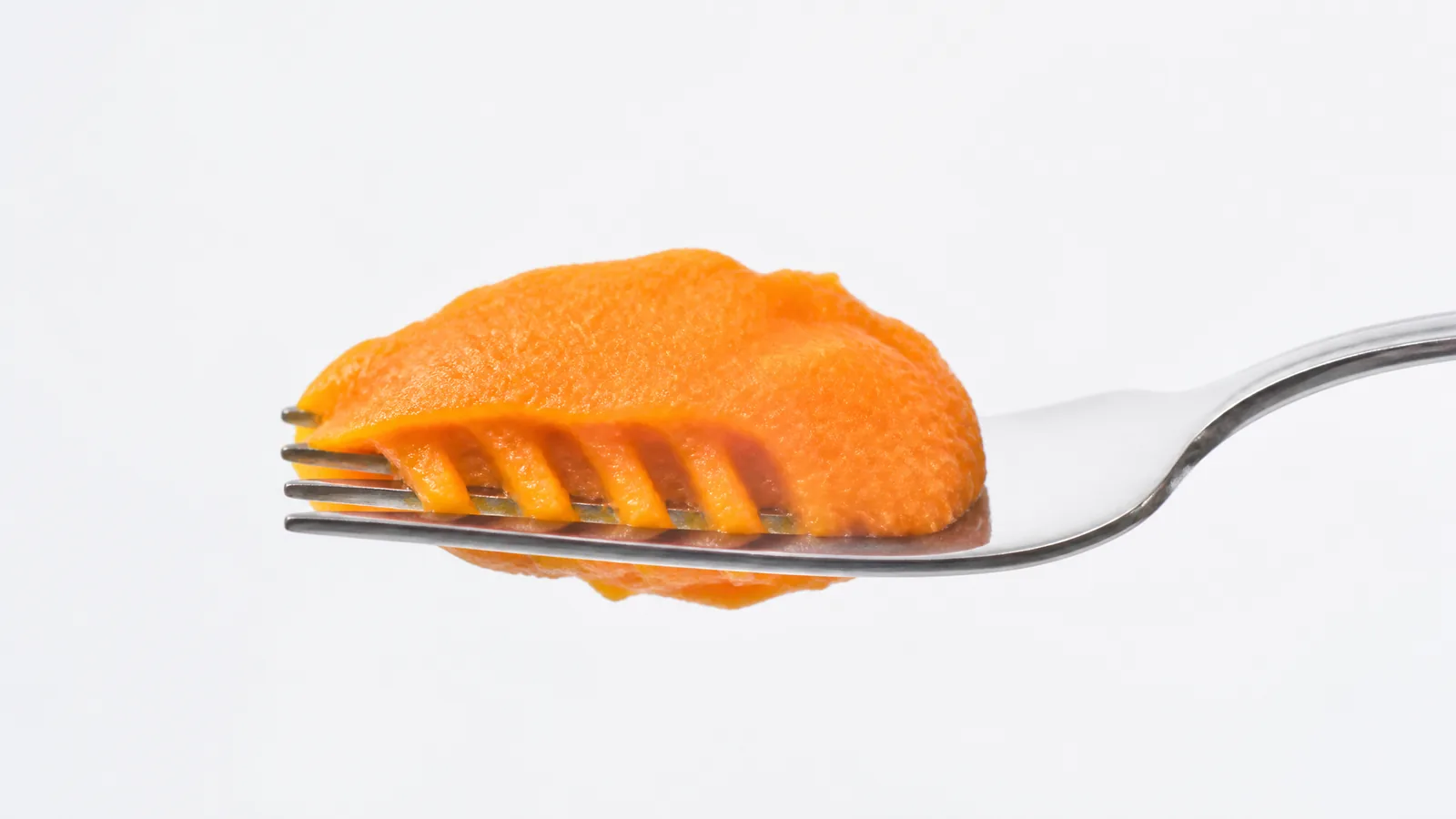 Gabeldrucktest (Fork Drip Test) – Püree sitzt als Hügel über den Gabelzinken